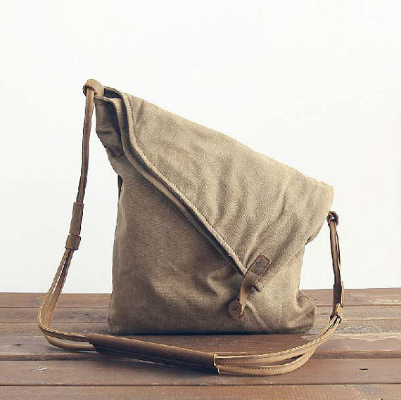 Khaki Canvas Shoulder Bag, Canvas Handbag, Student Canvas , Backpack , Leisure Packs, Clutch Bag, Totes
